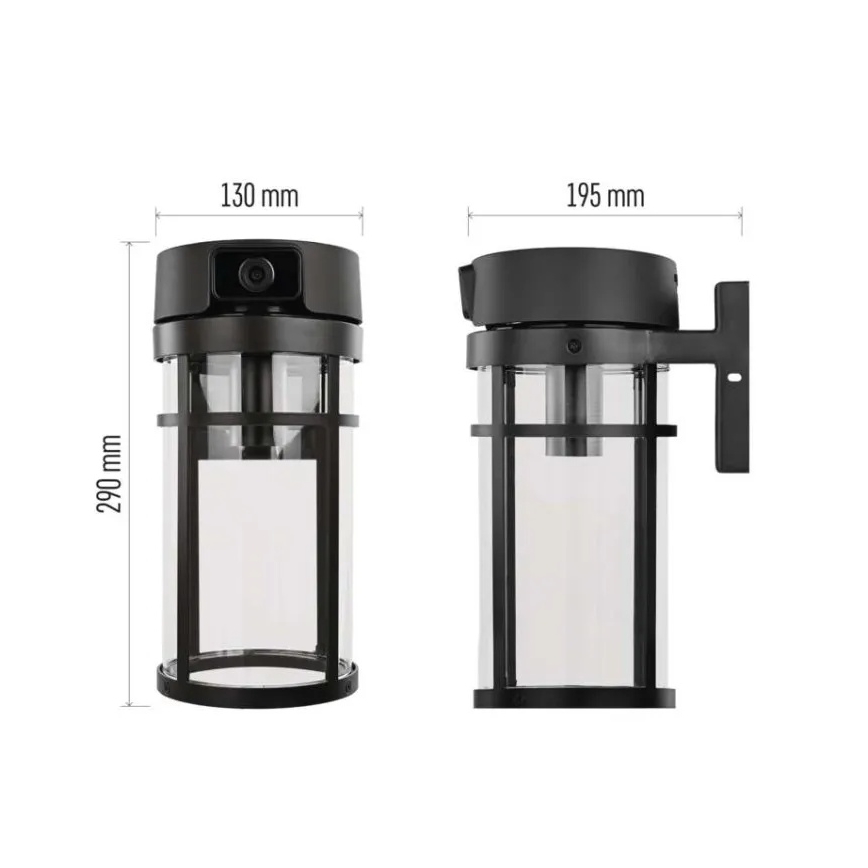 GOSMART Outdoor Wall Light with Integrated Camera 1xE27/15W/230V Wi-Fi IP44