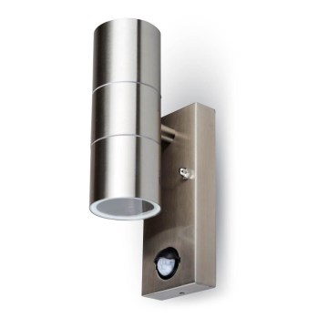 Outdoor wall light with sensor 2xGU10/35W/230V IP44