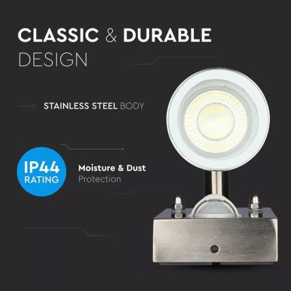 Outdoor wall light with sensor 2xGU10/35W/230V IP44