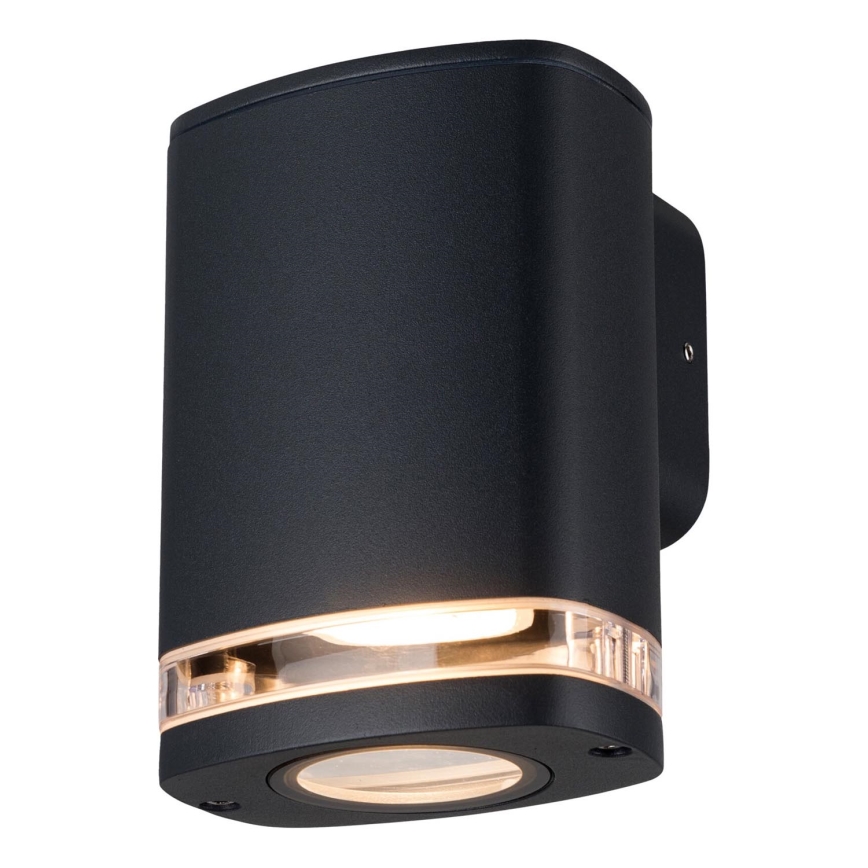 Outdoor wall light ZEVI 1xGU10/10W/230V IP54 black