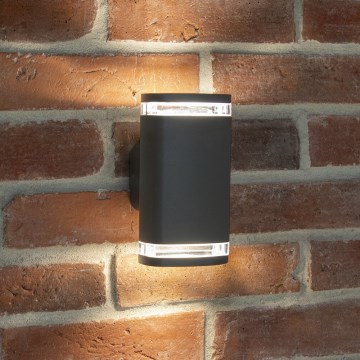 Outdoor wall light ZEVI 2xGU10/10W/230V IP54 anthracite