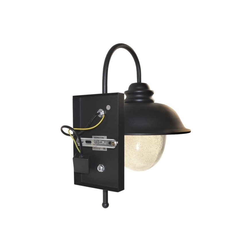 Outdoor wall light ZUNA 1xE27/60W/230V IP44 black