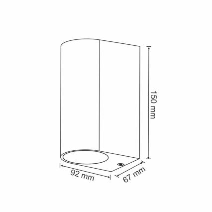 Outdoor wall spotlight BOSTON 2xGU10/10W/230V IP44