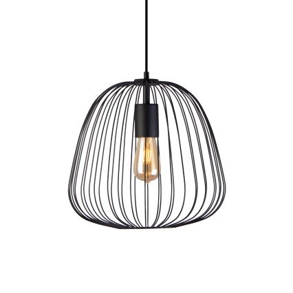 OVELLA cable-hung pendant lamp 1xE27/15W/230V Ø 36 cm, black