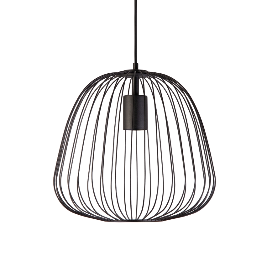 OVELLA cable-hung pendant lamp 1xE27/15W/230V Ø 36 cm, black