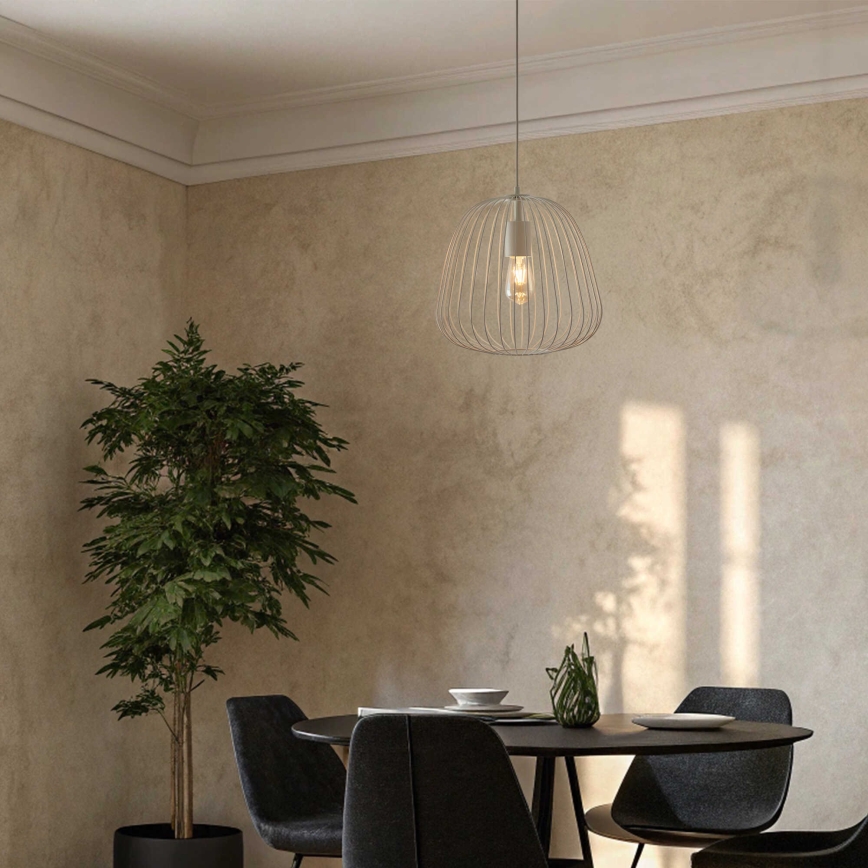 OVELLA Cable Pendant Light 1x E27/15W/230V Ø 36 cm, Cream