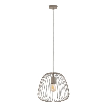 OVELLA Cable Pendant Light, 1x E27/15W/230V, Ø36 cm, Grey