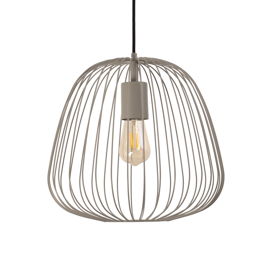 OVELLA Cable Pendant Light, 1x E27/15W/230V, Ø36 cm, Grey
