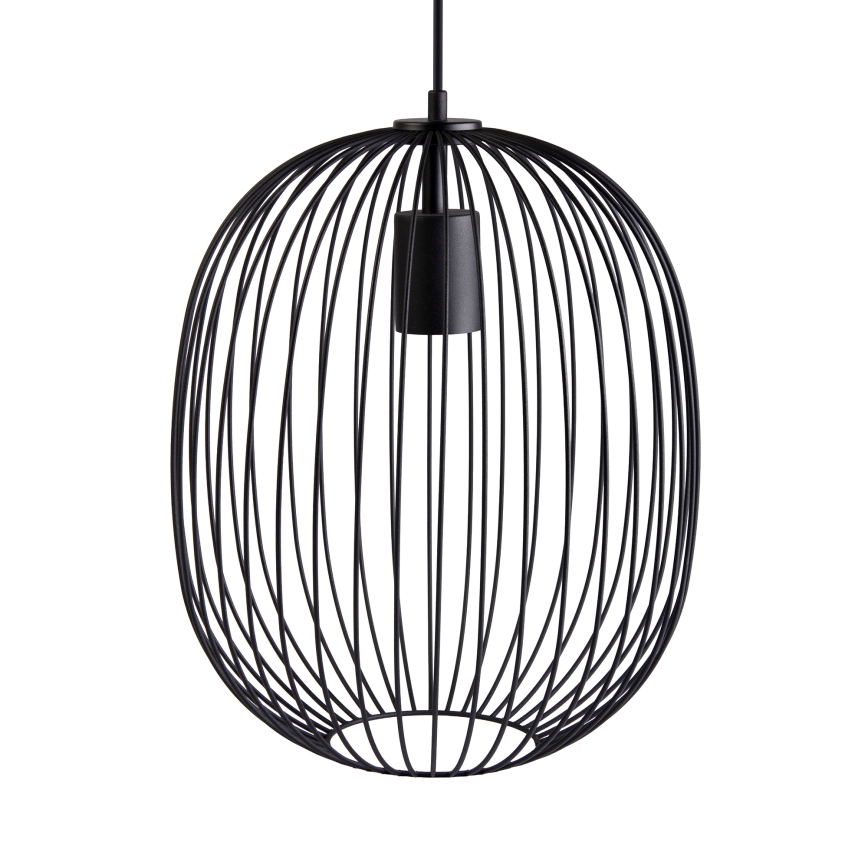 OVELLA cable pendant light 1xE27/15W/230V, Ø 34 cm, black