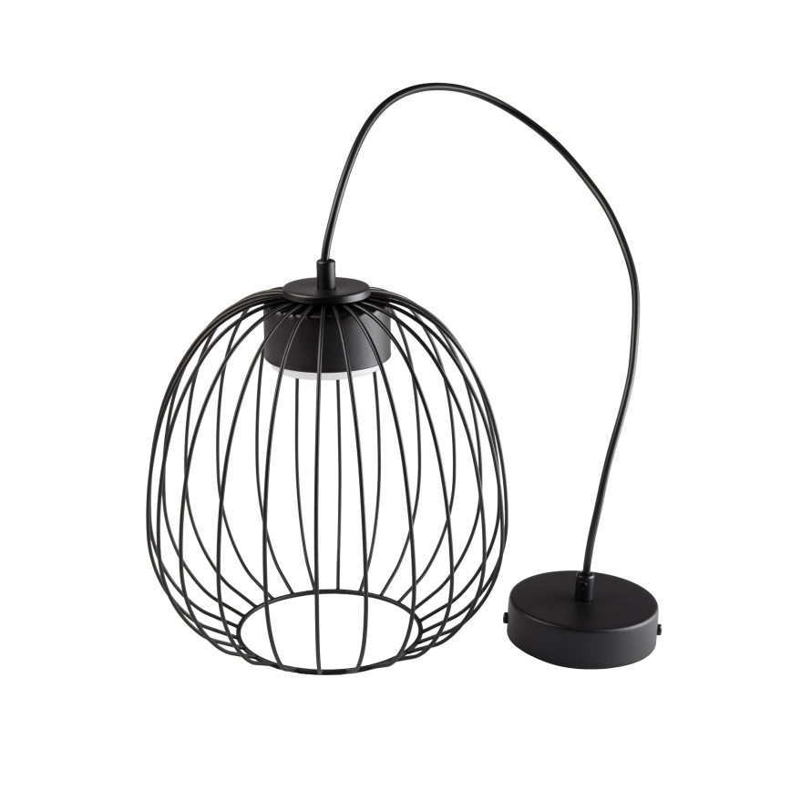 OVELLA cable-suspended pendant light 1x GX53/10W/230V Ø 25 cm black