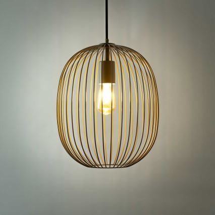 OVELLA pendant light on cord 1x E27/15W/230V, Ø 34 cm, beige