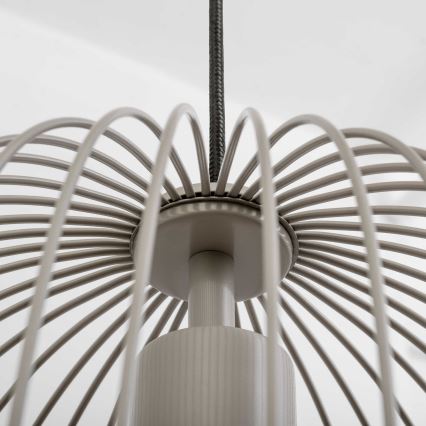 OVELLA pendant light on cord 1x E27/15W/230V, Ø 34 cm, beige