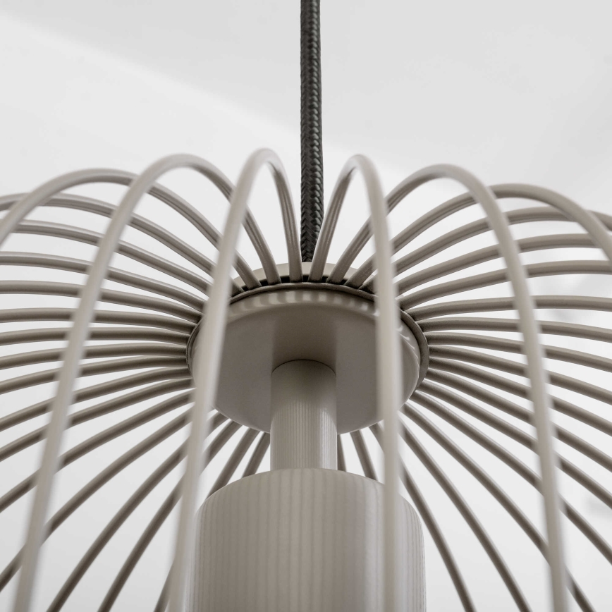 OVELLA pendant light on cord 1x E27/15W/230V, Ø 34 cm, beige