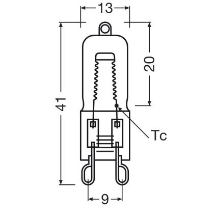 Oven bulb HALOPIN G9/25W/230V 2700K - Osram