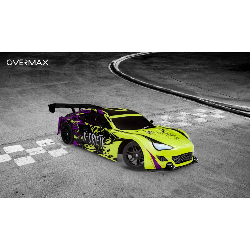 Overmax - X-DRIFT RC drift car with remote control, 1000 mAh, yellow/purple
