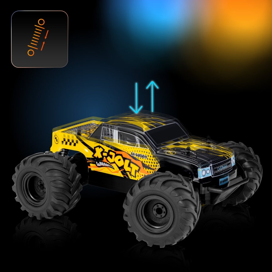 Overmax - X-JOLT Remote-Controlled RC Car, 1000 mAh, Black/Yellow