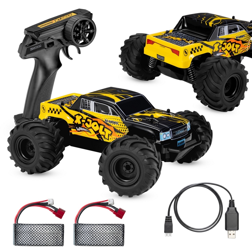 Overmax - X-JOLT Remote-Controlled RC Car, 1000 mAh, Black/Yellow