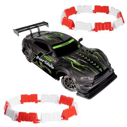 Overmax - X-OVERSLIDE RC Drift Car with Remote Control, 1000 mAh, Black/Green/Blue/Red