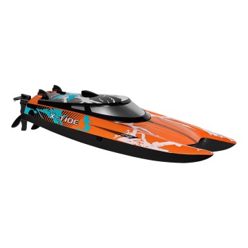 Overmax - X-TIDE RC Boat with Remote Control, 2400 mAh — Black/Orange