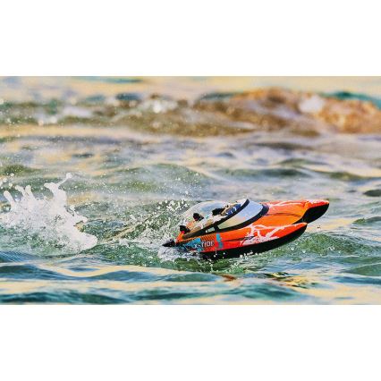 Overmax - X-TIDE RC Boat with Remote Control, 2400 mAh — Black/Orange