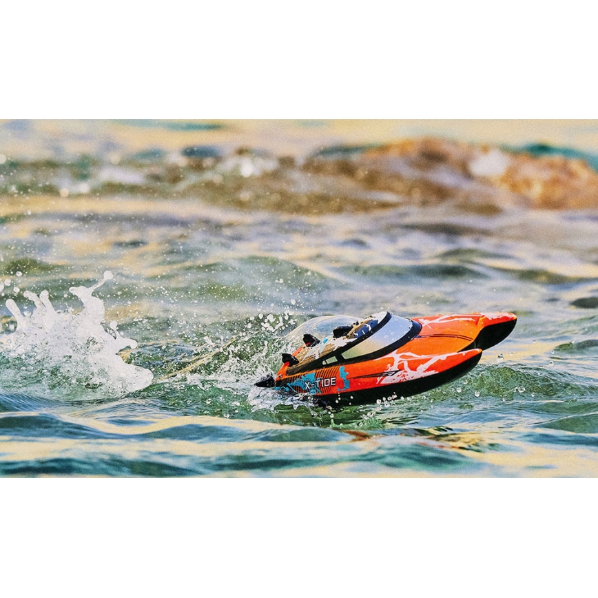 Overmax - X-TIDE RC Boat with Remote Control, 2400 mAh — Black/Orange