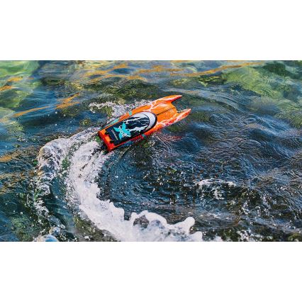 Overmax - X-TIDE RC Boat with Remote Control, 2400 mAh — Black/Orange