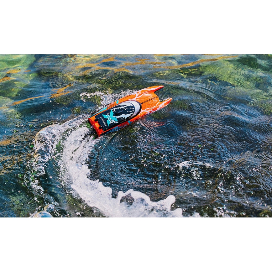 Overmax - X-TIDE RC Boat with Remote Control, 2400 mAh — Black/Orange
