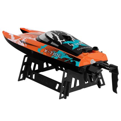 Overmax - X-TIDE RC Boat with Remote Control, 2400 mAh — Black/Orange