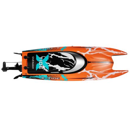 Overmax - X-TIDE RC Boat with Remote Control, 2400 mAh — Black/Orange