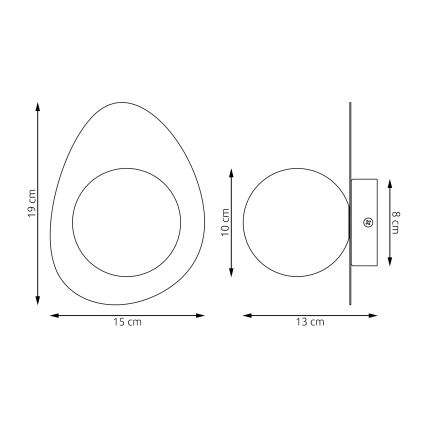 OVO Wall Light 1x G9/8W/230V Black