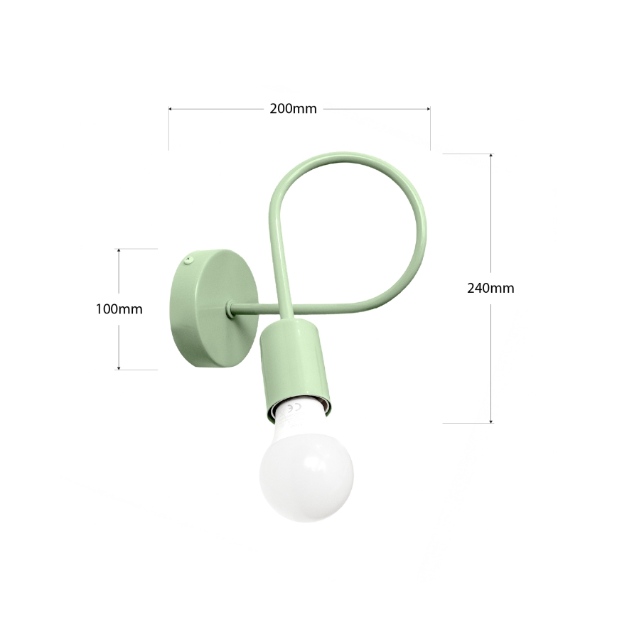 OXFORD Adjustable Wall Lamp 1xE27/15W/230V, Green