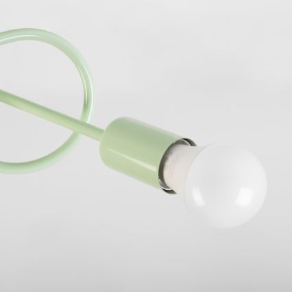 OXFORD Flush-mount ceiling light 3×E27/15W/230V, green