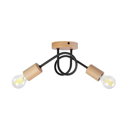 OXFORD Flush-Mount Chandelier 2xE27/15W/230V Pine/Black