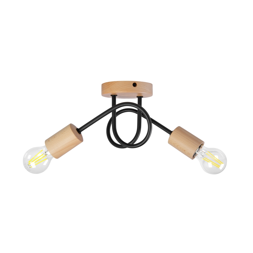 OXFORD Flush-Mount Chandelier 2xE27/15W/230V Pine/Black