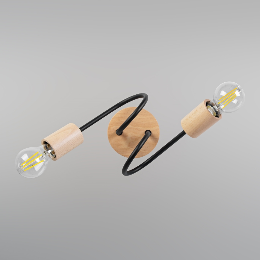 OXFORD Flush-Mount Chandelier 2xE27/15W/230V Pine/Black
