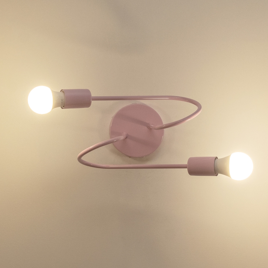 OXFORD Flush-Mount Chandelier 2xE27/15W/230V, Pink