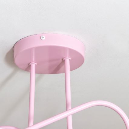 OXFORD Flush-Mount Chandelier 2xE27/15W/230V, Pink