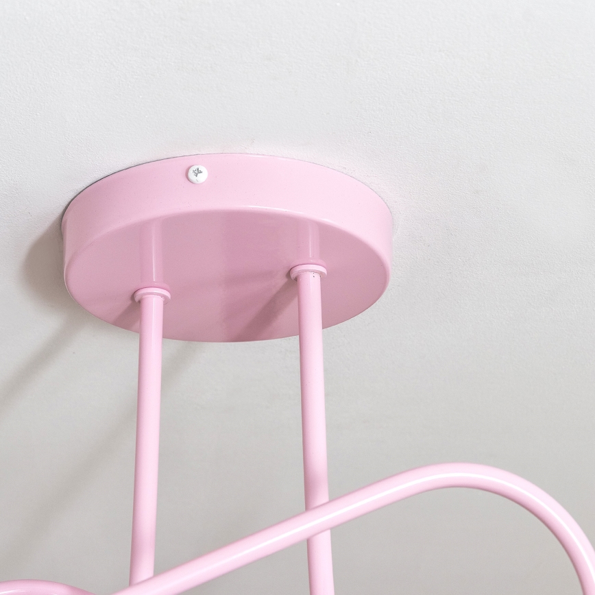 OXFORD Flush-Mount Chandelier 2xE27/15W/230V, Pink