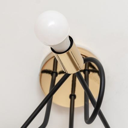 OXFORD Flush-mount chandelier 3xE27/15W/230V, Gold/Black