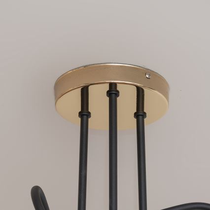 OXFORD Flush-mount chandelier 3xE27/15W/230V, Gold/Black