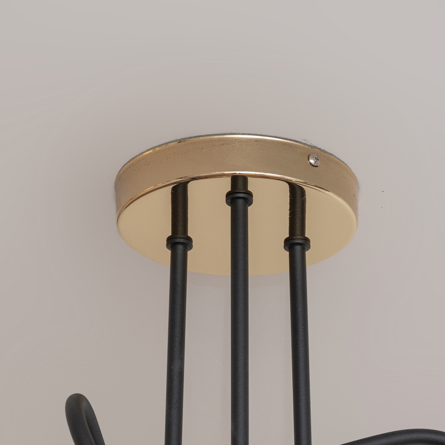 OXFORD Flush-mount chandelier 3xE27/15W/230V, Gold/Black
