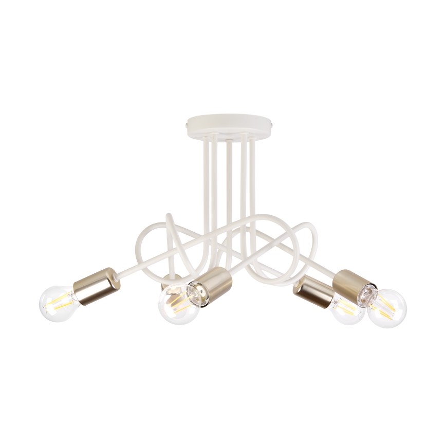 OXFORD Flush-Mount Chandelier 5xE27/15W/230V Brass/White