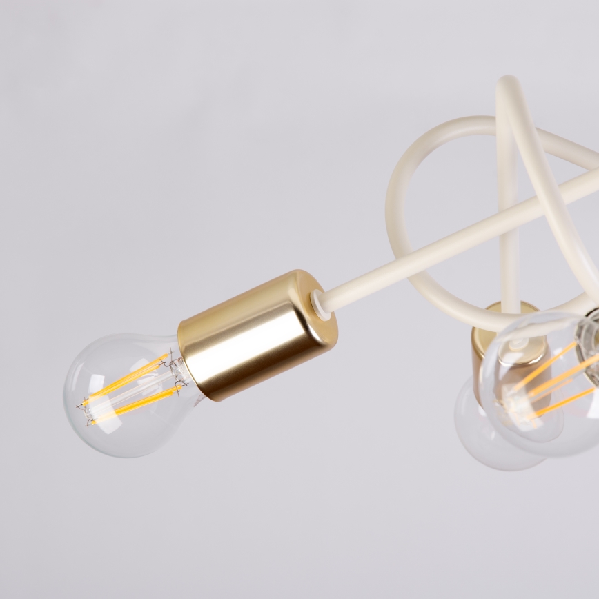 OXFORD Flush-Mount Chandelier 5xE27/15W/230V Brass/White