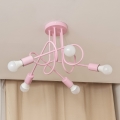 OXFORD Flush-mounted ceiling light 5xE27/15W/230V Pink
