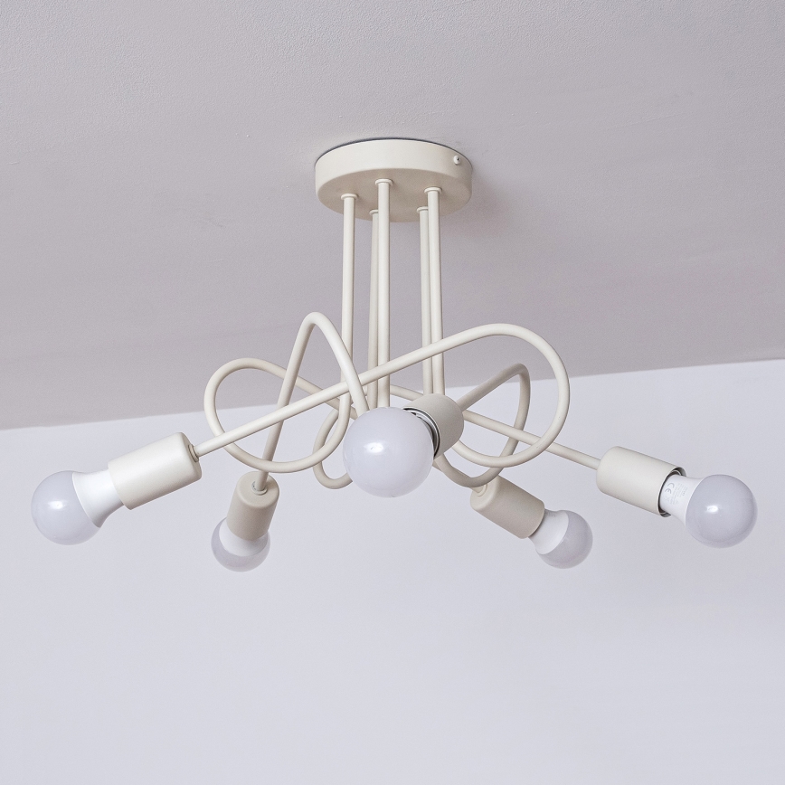 OXFORD flush-mounted chandelier 5xE27/15W/230V cream