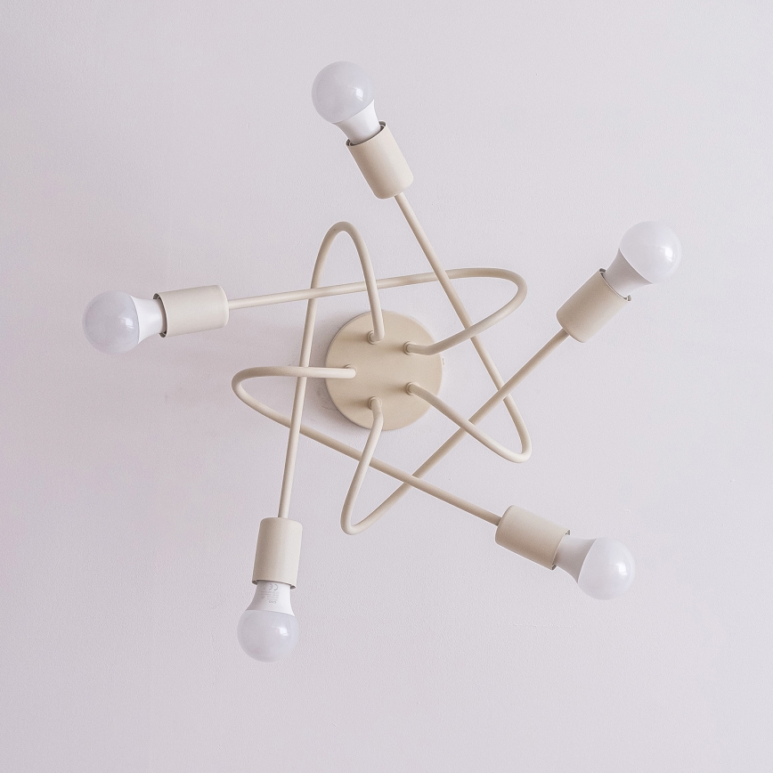 OXFORD flush-mounted chandelier 5xE27/15W/230V cream