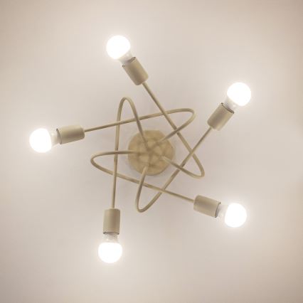 OXFORD flush-mounted chandelier 5xE27/15W/230V cream