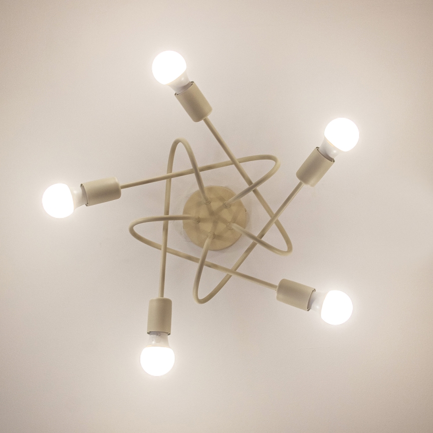 OXFORD flush-mounted chandelier 5xE27/15W/230V cream