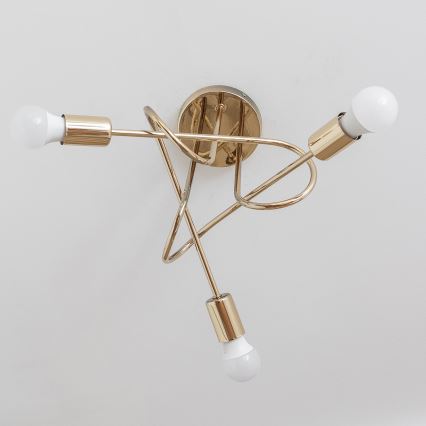 OXFORD Flush‑Mount Chandelier 3xE27/15W/230V, Gold