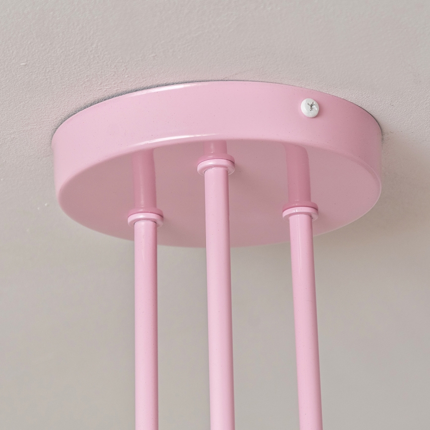 OXFORD Surface-Mounted Ceiling Light 3xE27/15W/230V, Pink